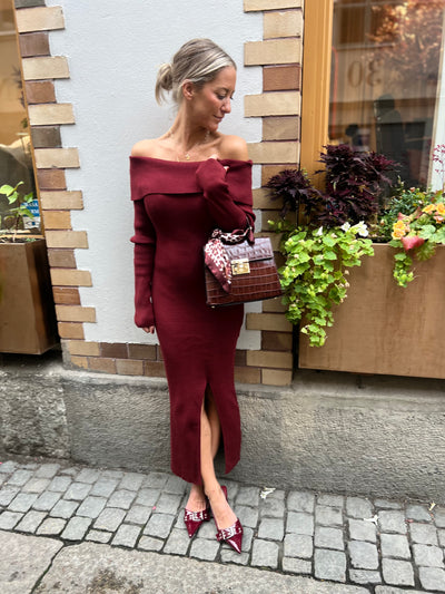 Rosie dress vinröd