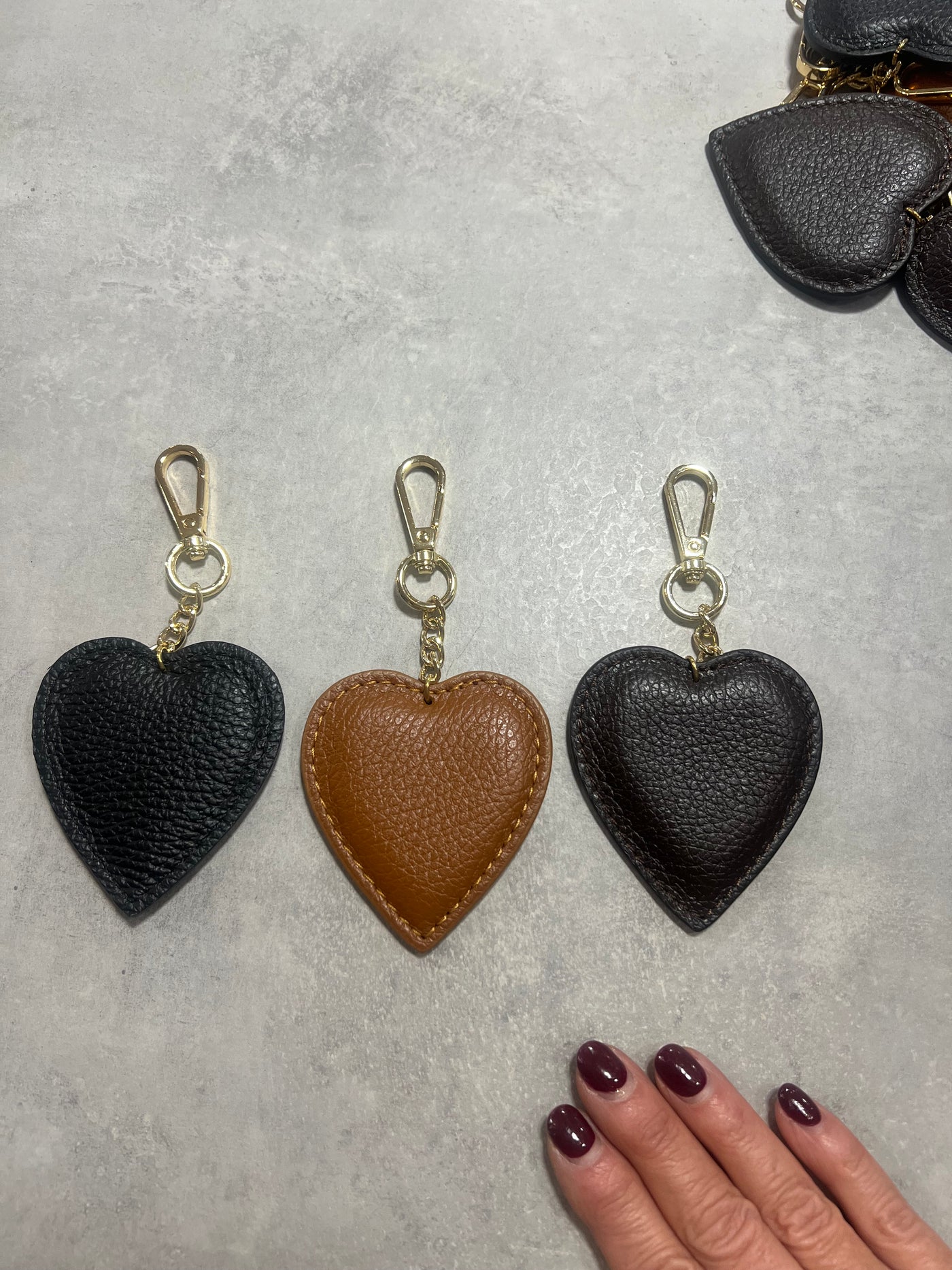 Big heart black/cognac/brown