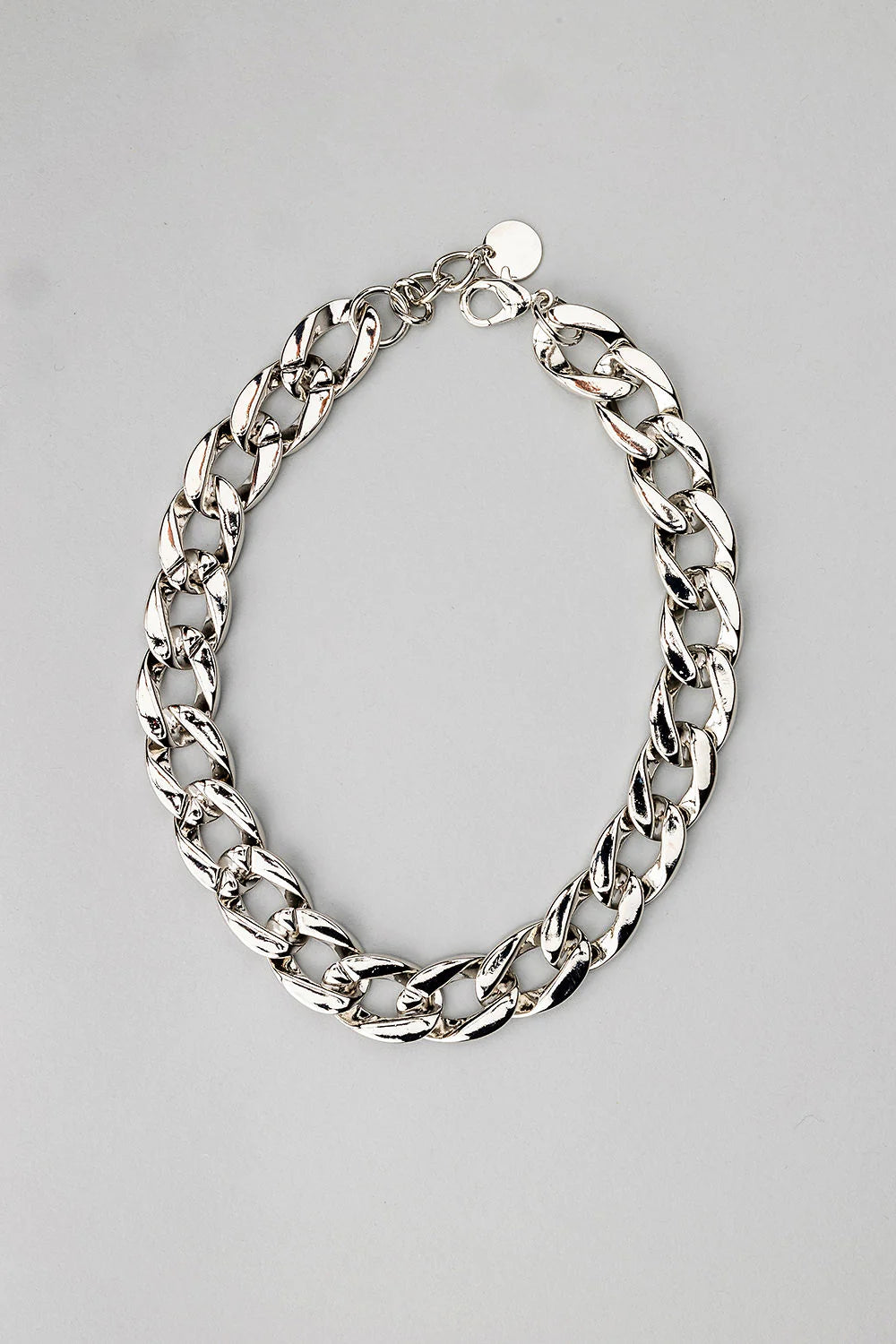 BIG CHAIN NECKLACE SILVER/GULD