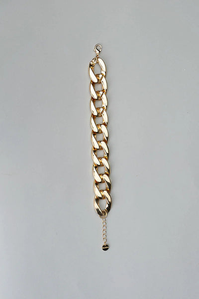 BIG CHAIN BRACELET SILVER/GULD