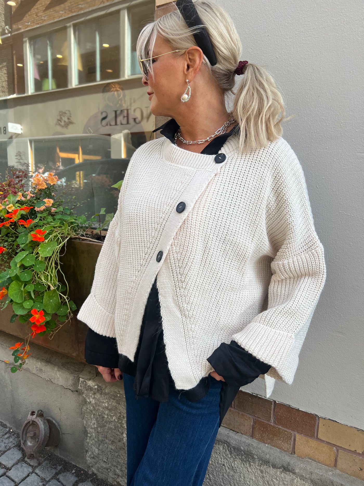 Esther Bottom Cardigan Cream