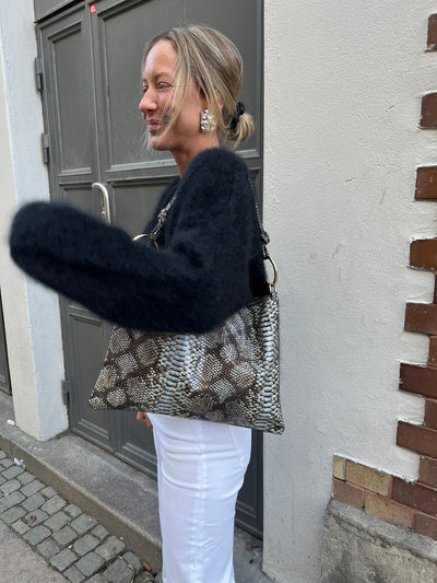 Jolie Smal Bag snake brun/svart