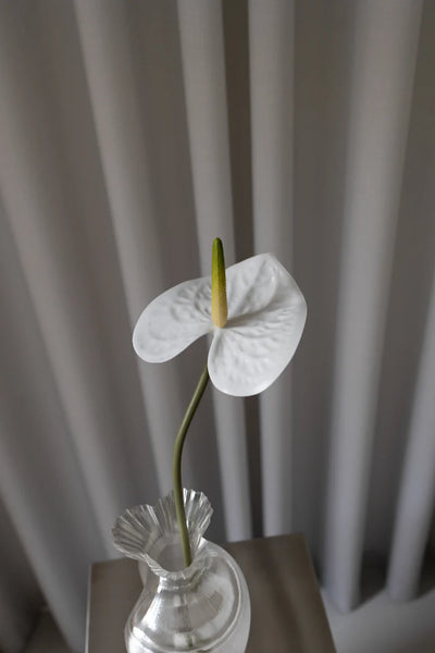 Artificial Lifelike Anthurium - White