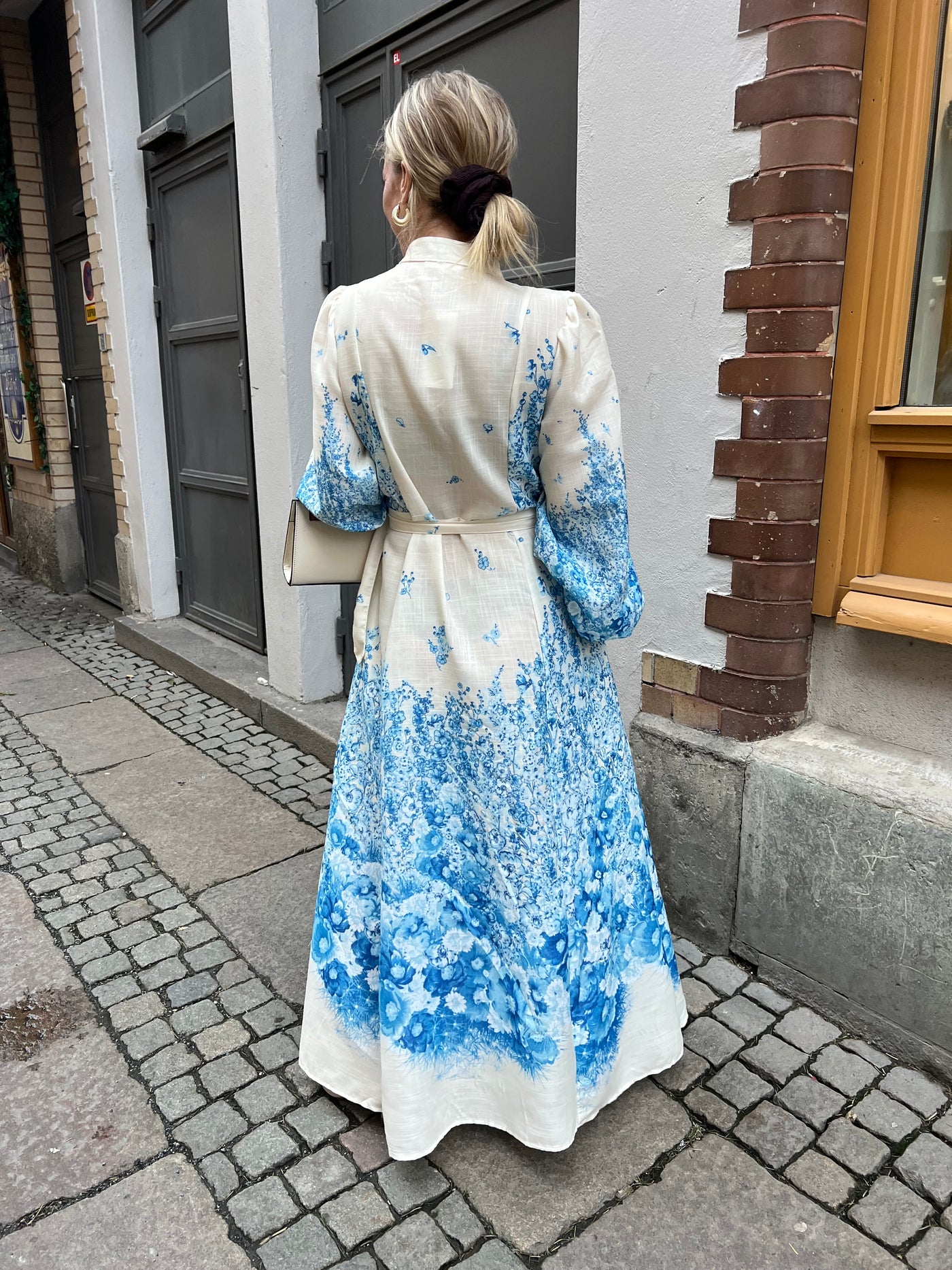 Audrey flower blue dress