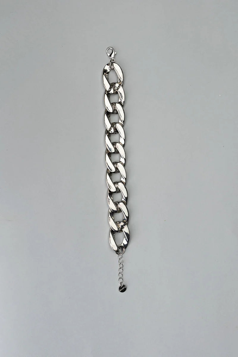 BIG CHAIN BRACELET SILVER/GULD