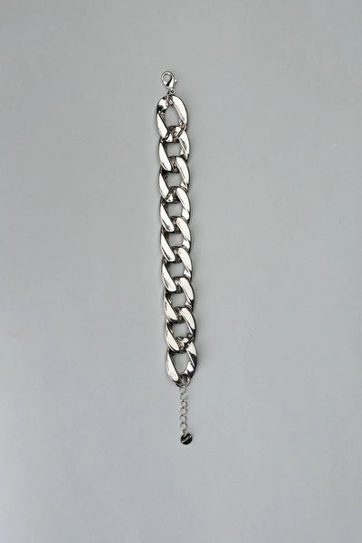 BIG CHAIN BRACELET SILVER/GULD