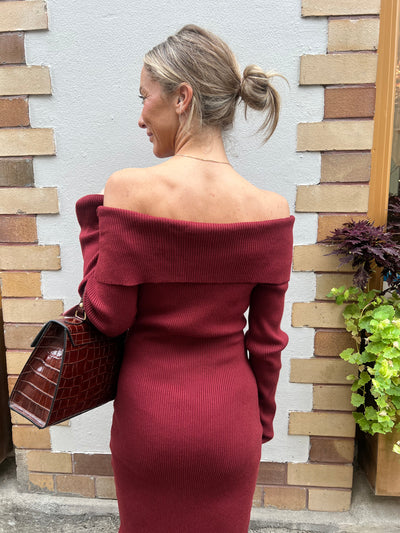 Rosie dress vinröd