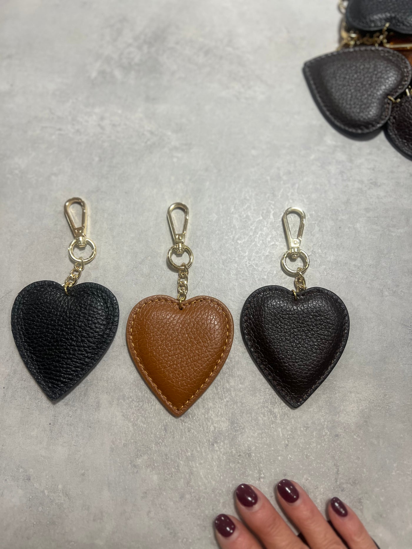 Big heart black/cognac/brown