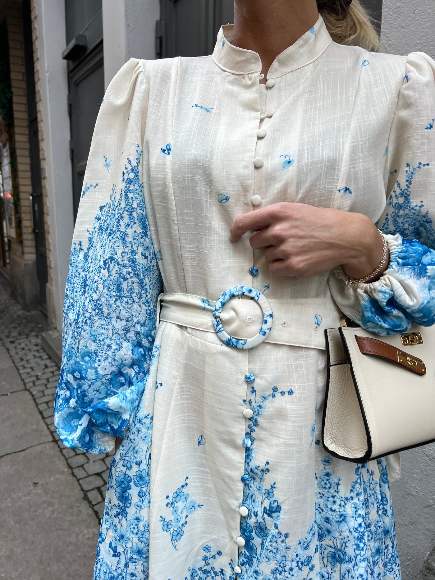 Audrey flower blue dress