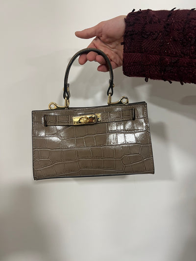 Lydia bag Smal croco beige