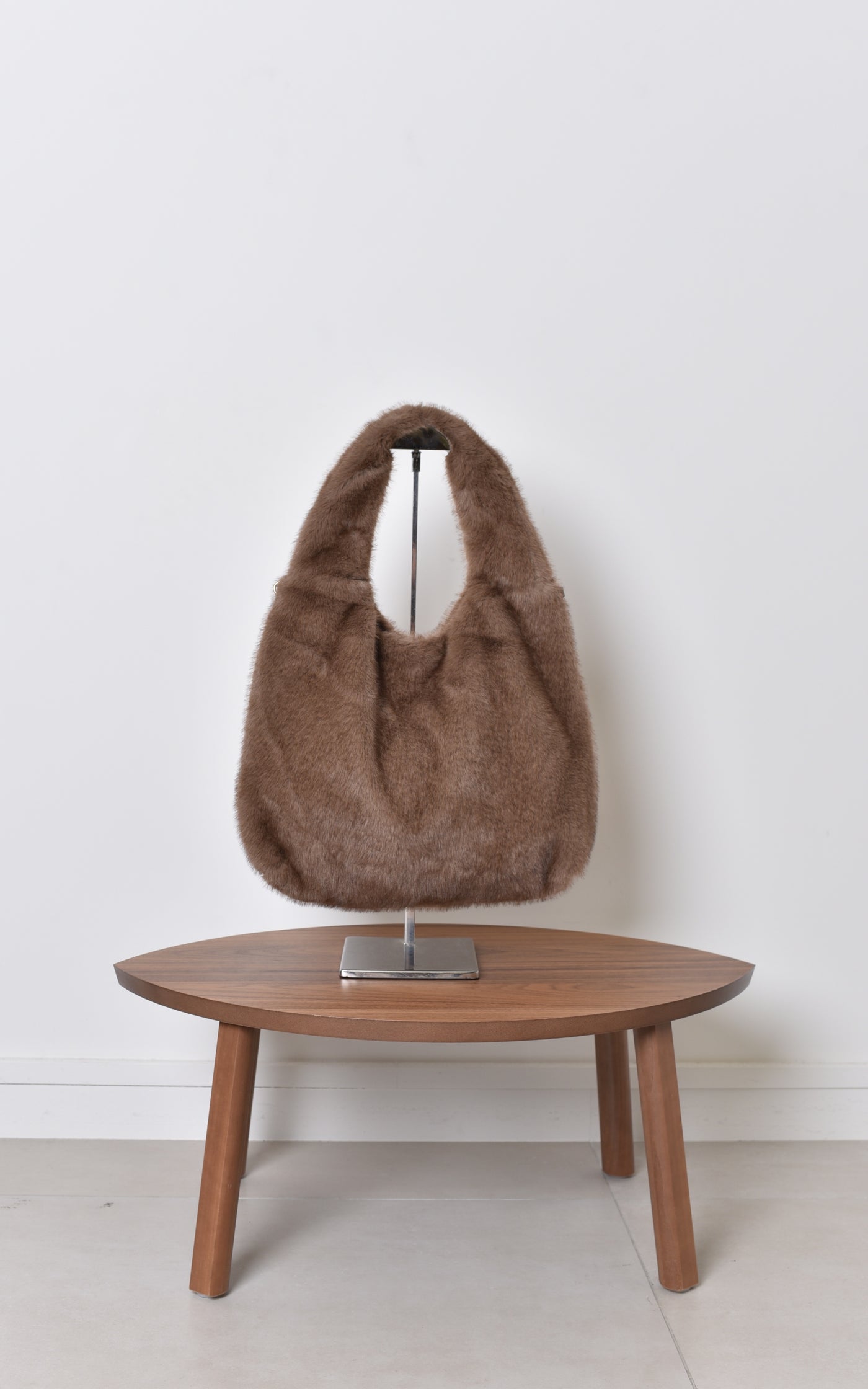 Melinda FakeFur Bag Beige & svart